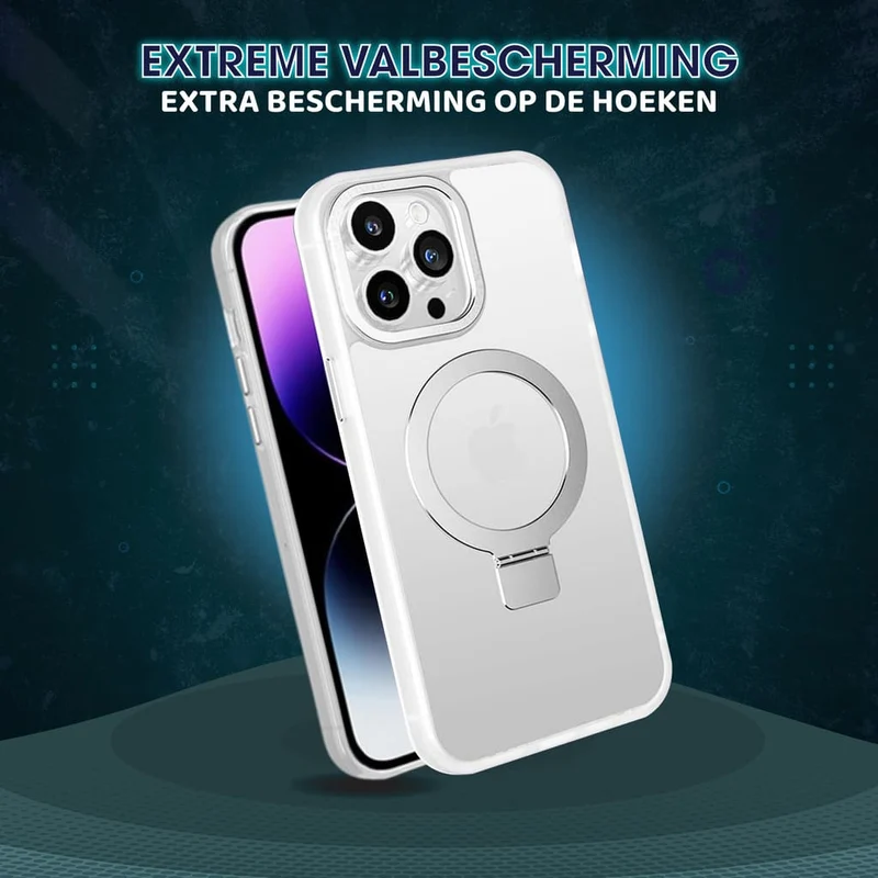 Casify Kickstand Hoesje met MagSafe voor de iPhone 12 Pro - Mat Transparant