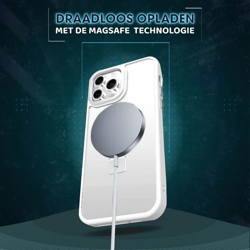 Casify Kickstand Hoesje met MagSafe voor de iPhone 12 Pro Max - Mat Transparant