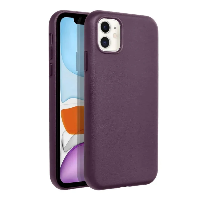 Casify Leren Hoesje met MagSafe voor de iPhone 11 - Donkerpaars