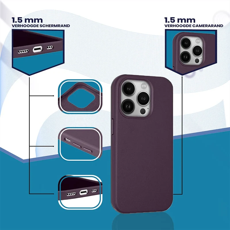 Casify Leren Hoesje met MagSafe voor de iPhone 11 - Donkerpaars
