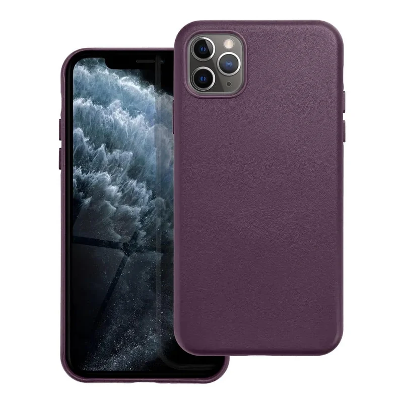 Casify Leren Hoesje met MagSafe voor de iPhone 11 Pro Max - Donkerpaars