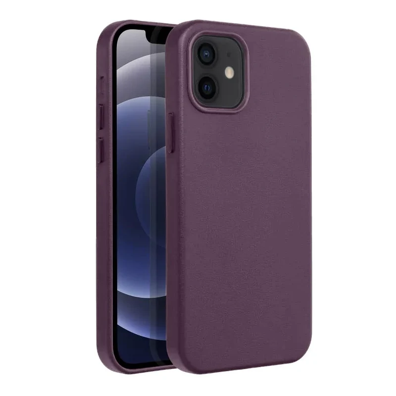 Casify Leren Hoesje met MagSafe voor de iPhone 12 Mini - Donkerpaars