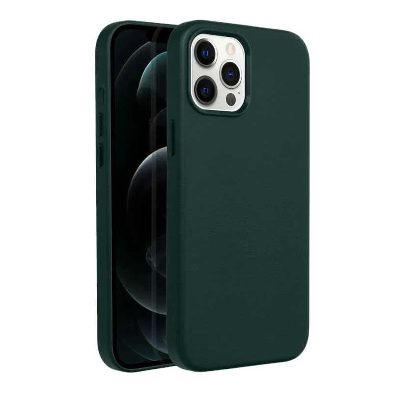 Casify Leren Hoesje met MagSafe voor de iPhone 12 Pro Max - Bosgroen