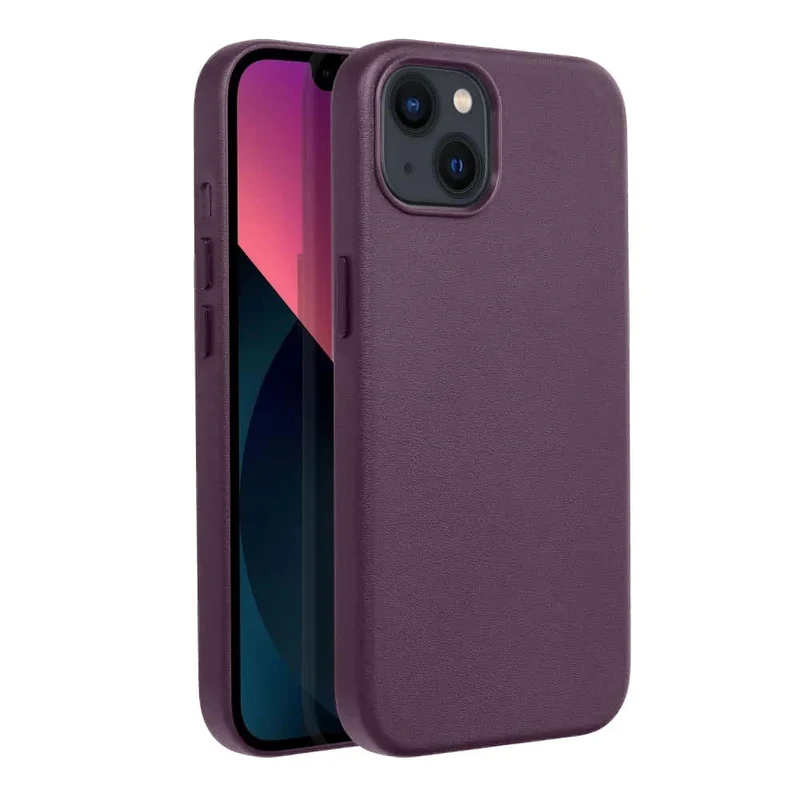Casify Leren Hoesje met MagSafe voor de iPhone 13 Mini - Donkerpaars
