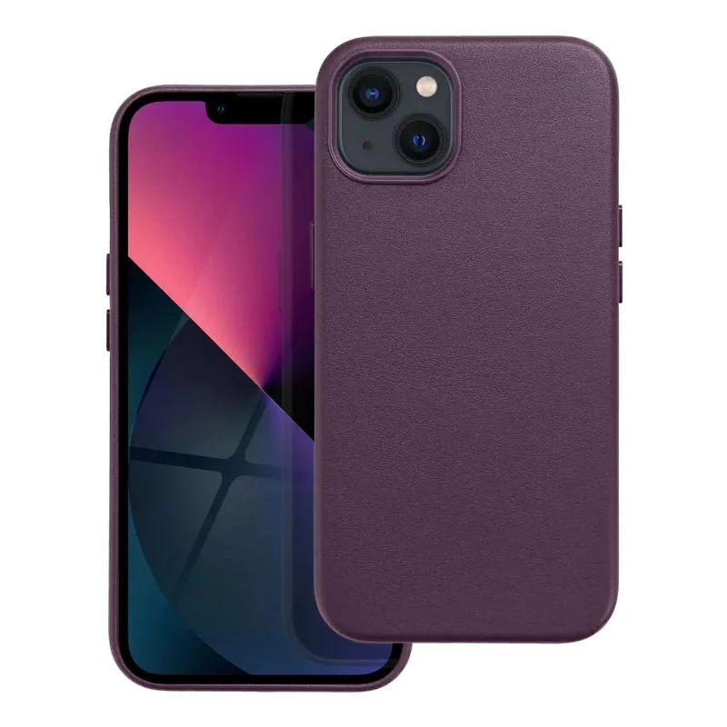 Casify Leren Hoesje met MagSafe voor de iPhone 13 Mini - Donkerpaars