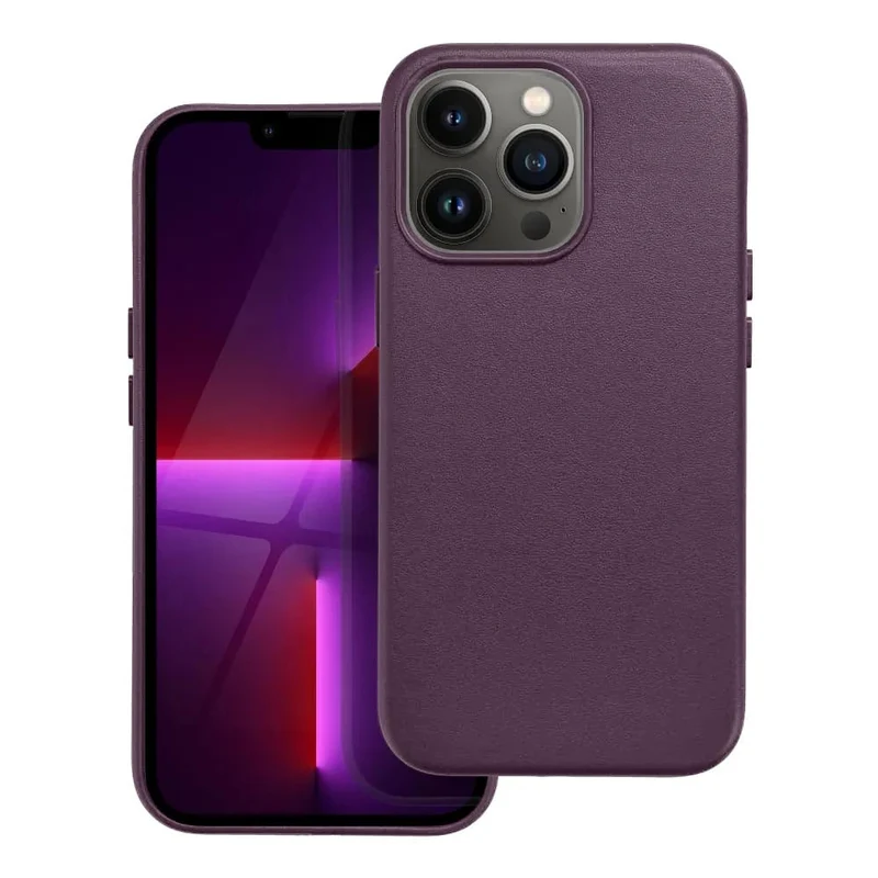 Casify Leren Hoesje met MagSafe voor de iPhone 13 Pro - Donkerpaars