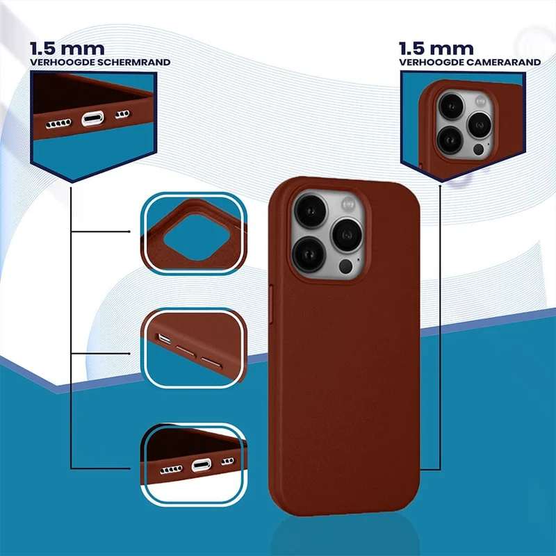 Casify Leren Hoesje met MagSafe voor de iPhone 13 Pro Max - Omber