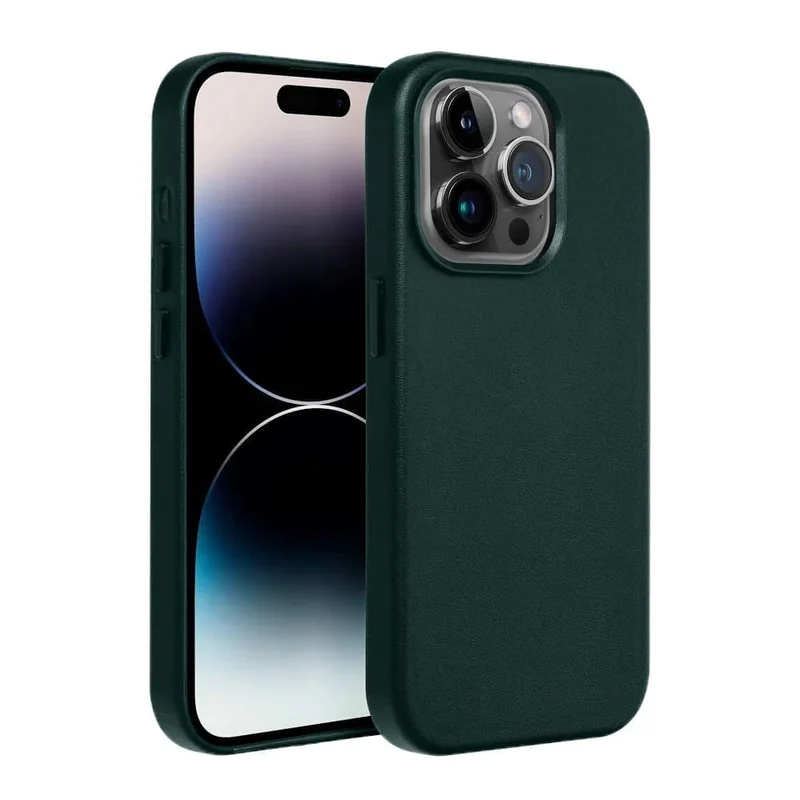 Casify Leren Hoesje met MagSafe voor de iPhone 14 Pro - Bosgroen