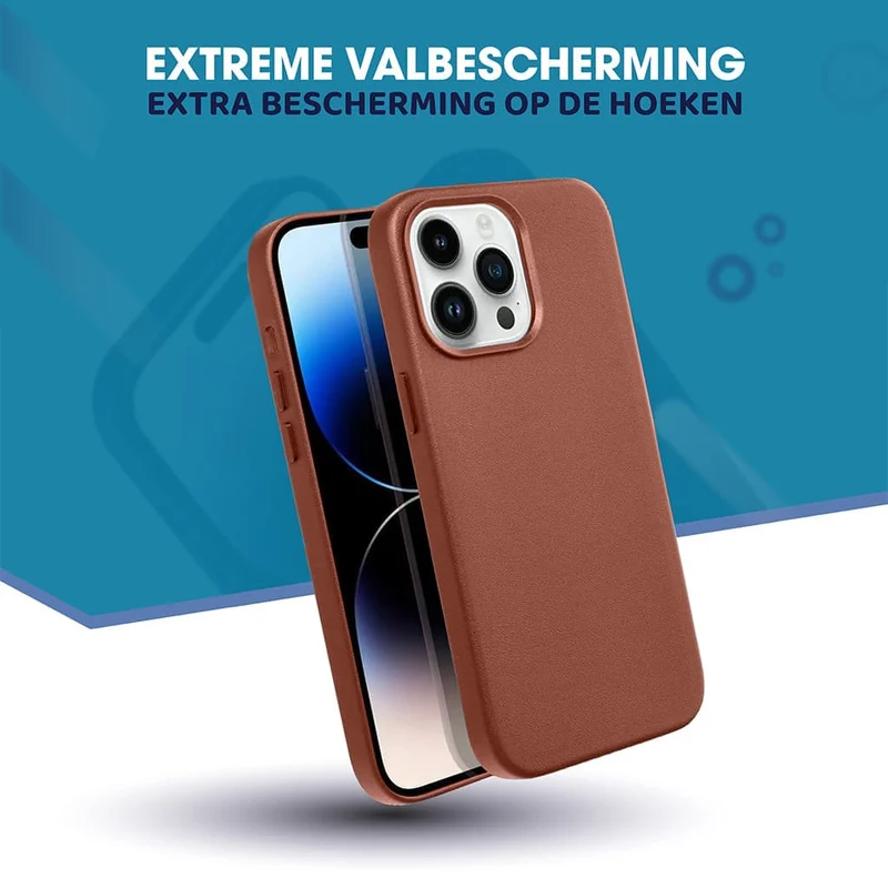 Casify Leren Hoesje met MagSafe voor de iPhone 14 Pro Max - Omber