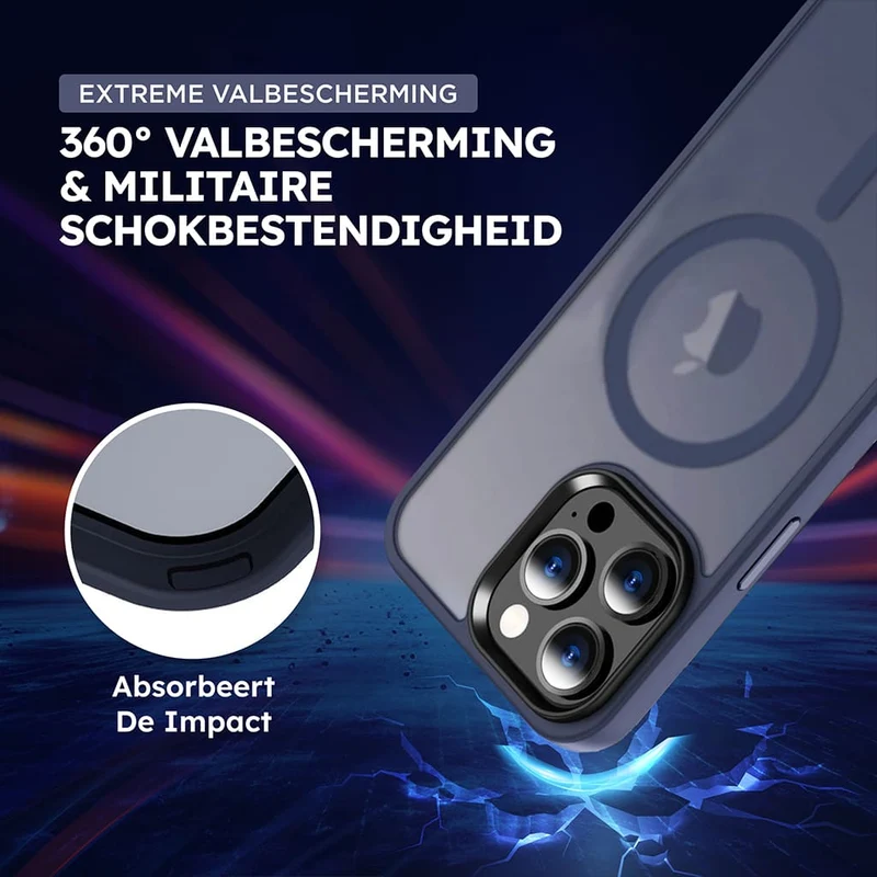Casify Matte Hoesje met MagSafe voor de iPhone 13 Pro - Mat Donkerblauw