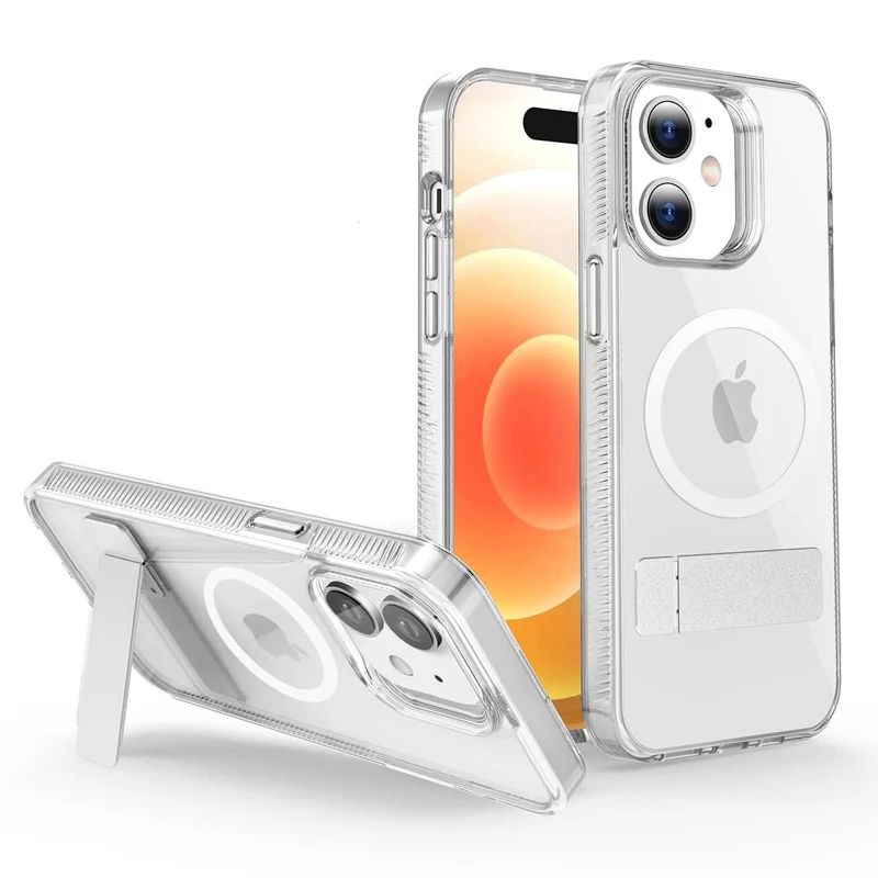 Casify Doorzichtig Kickstand Hoesje met MagSafe voor de iPhone 11 - Transparant