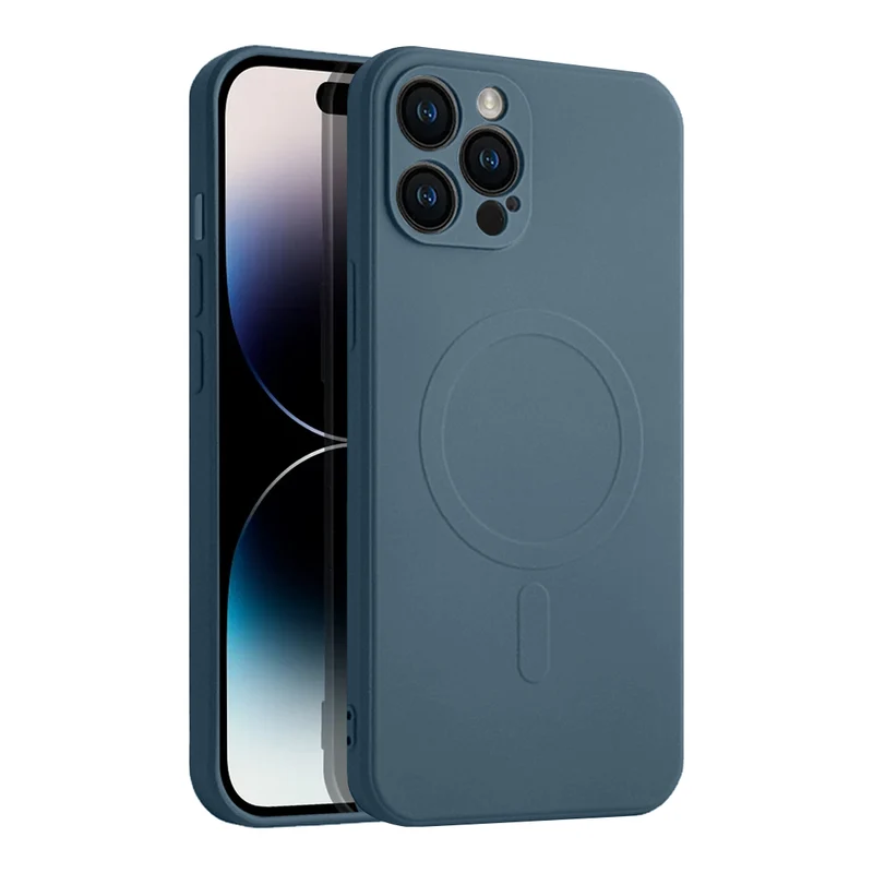 Casify Siliconen Hoesje met MagSafe voor de iPhone 12 Pro Max - Blauw