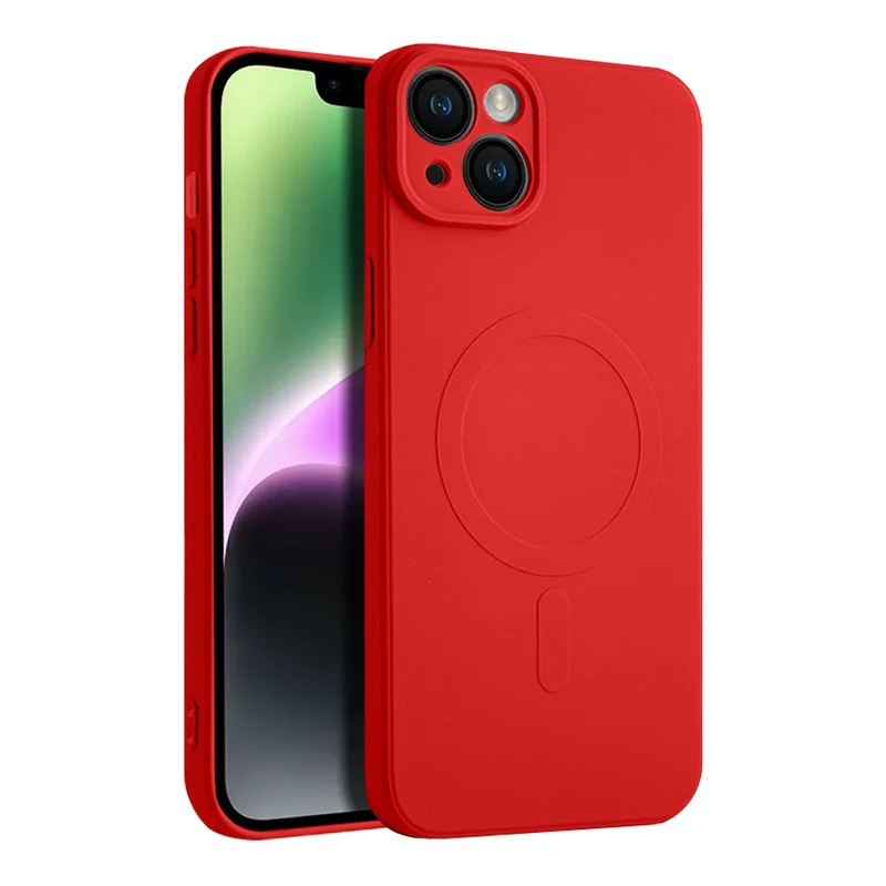 Casify Siliconen Hoesje met MagSafe voor de iPhone 14 Plus - Rood