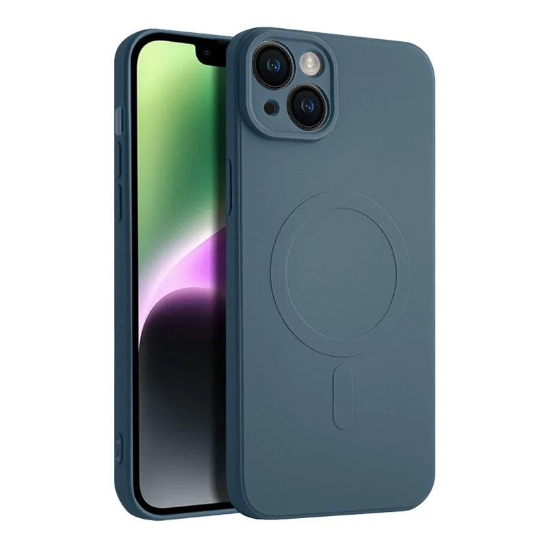 Casify Siliconen Hoesje met MagSafe voor de iPhone 14 Plus - Blauw