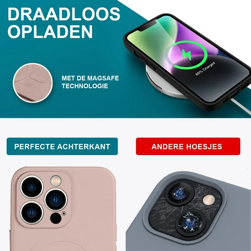 Casify Siliconen Hoesje met MagSafe voor de iPhone 14 Pro - Roze