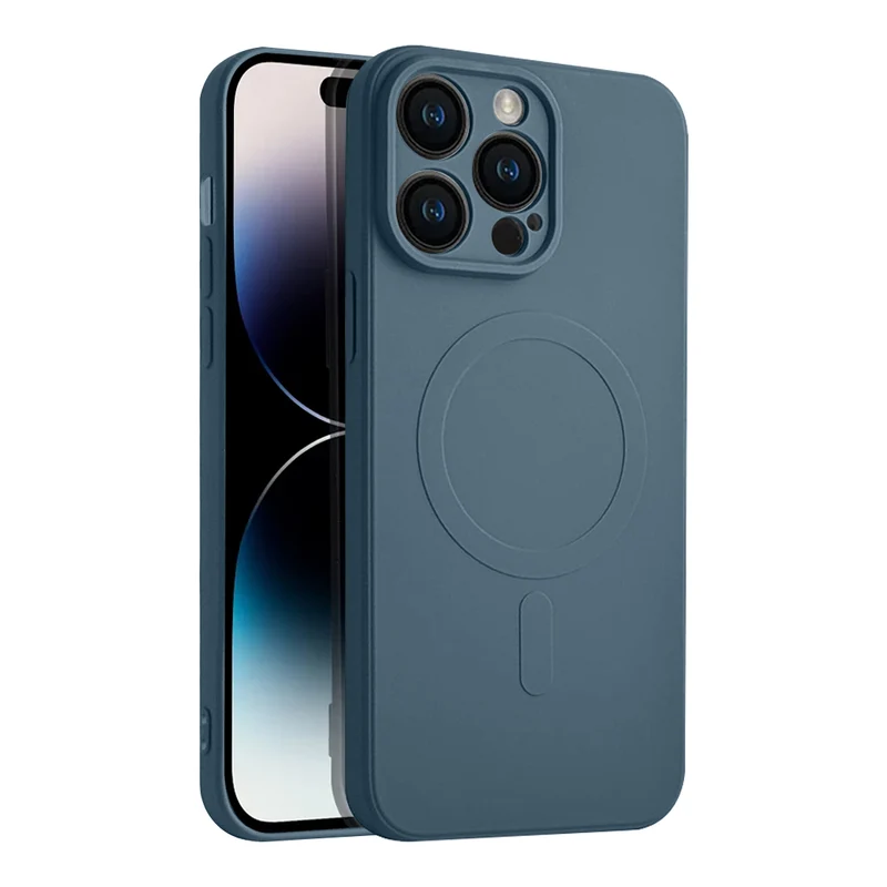 Casify Siliconen Hoesje met MagSafe voor de iPhone 14 Pro Max - Blauw