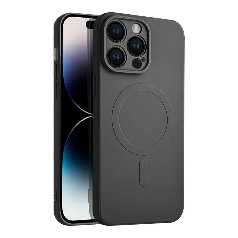 Casify Siliconen Hoesje met MagSafe voor de iPhone 14 Pro Max - Zwart