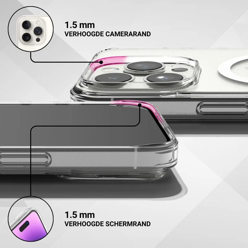 Casify Doorzichtig Hoesje met MagSafe voor de iPhone 12/12 Pro - Transparant