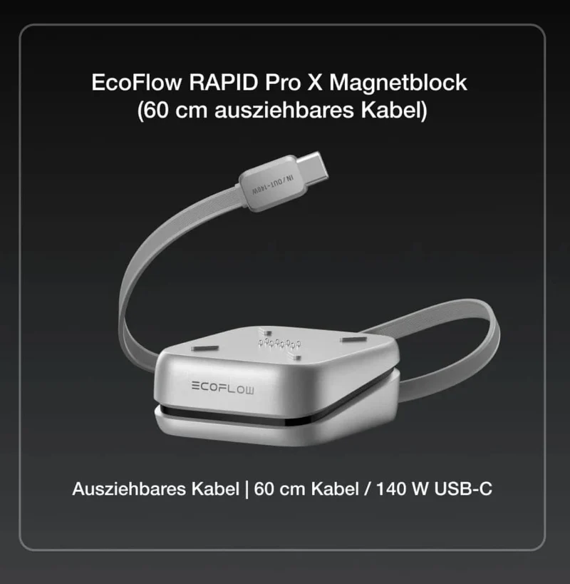 EcoFlow RAPID Pro X Powerbank 27'650 mAh | 320 W laden, bis zu 300 W entladen | USB-C