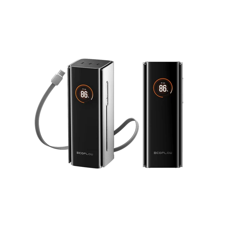 EcoFlow RAPID Pro Powerbank 20'000 mAh grau | 120 W laden, bis zu 230 W entladen | + ausziehbares 100 W USB-C Kabel