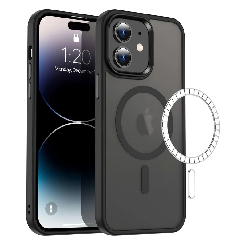 Casify Matte Hoesje met MagSafe voor de iPhone 11 - Mat Zwart