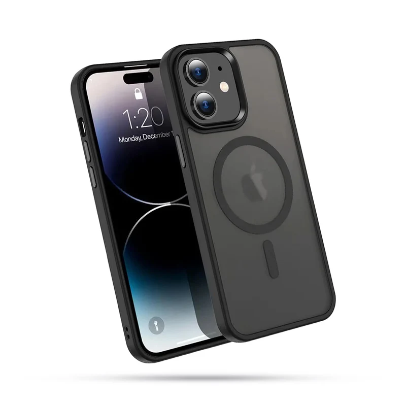 Casify Matte Hoesje met MagSafe voor de iPhone 11 - Mat Zwart