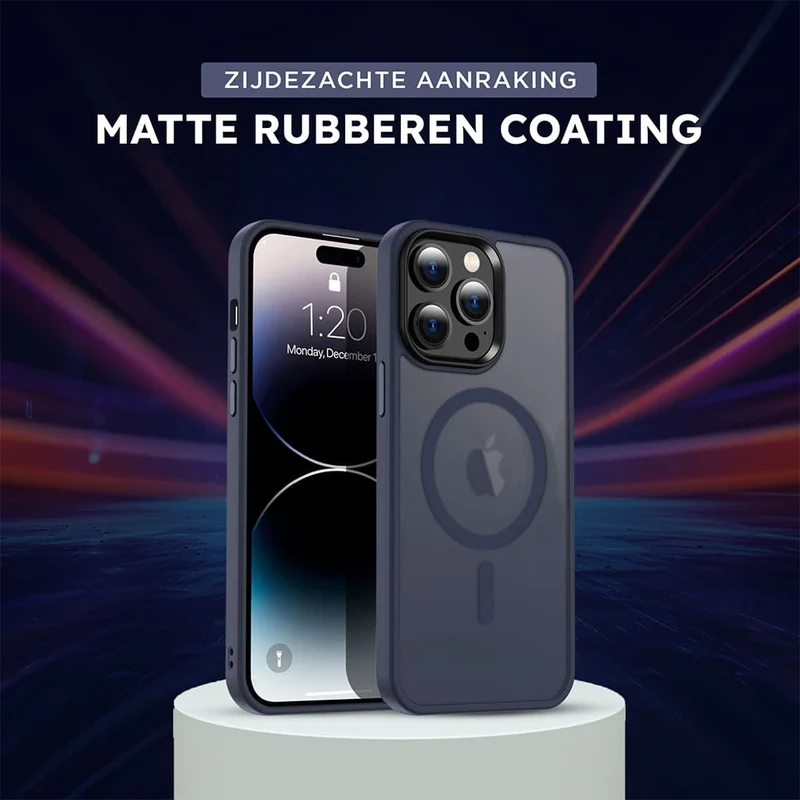 Casify Matte Hoesje met MagSafe voor de iPhone 13 Pro Max - Mat Donkerblauw