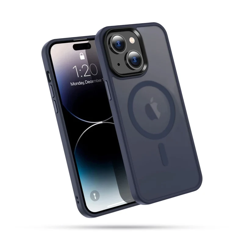 Casify Matte Hoesje met MagSafe voor de iPhone 13/14 - Mat Donkerblauw