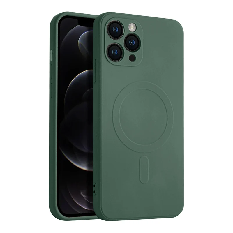 Casify Siliconen Hoesje met MagSafe voor de iPhone 11 Pro - Legergroen