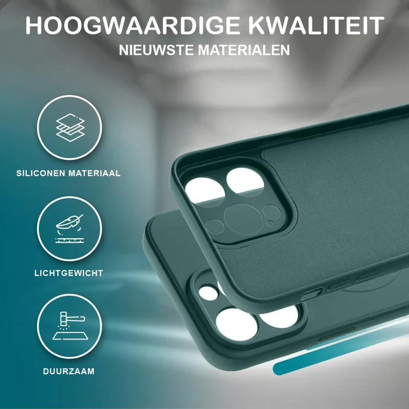 Casify Siliconen Hoesje met MagSafe voor de iPhone 12 Pro - Legergroen