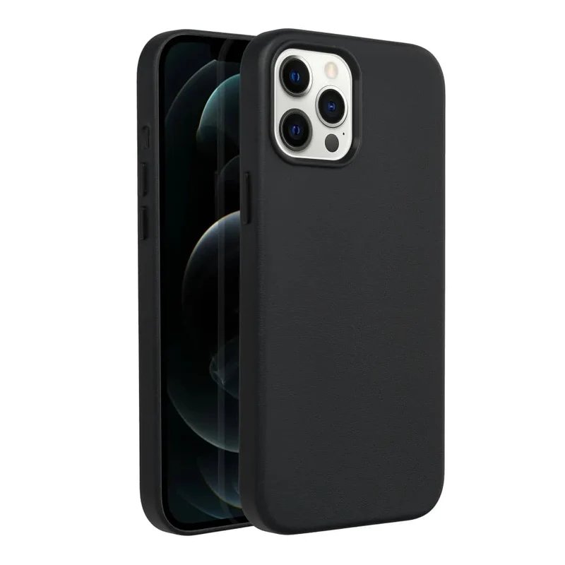 Casify Leren Hoesje met MagSafe voor de iPhone 12 Pro Max - Zwart