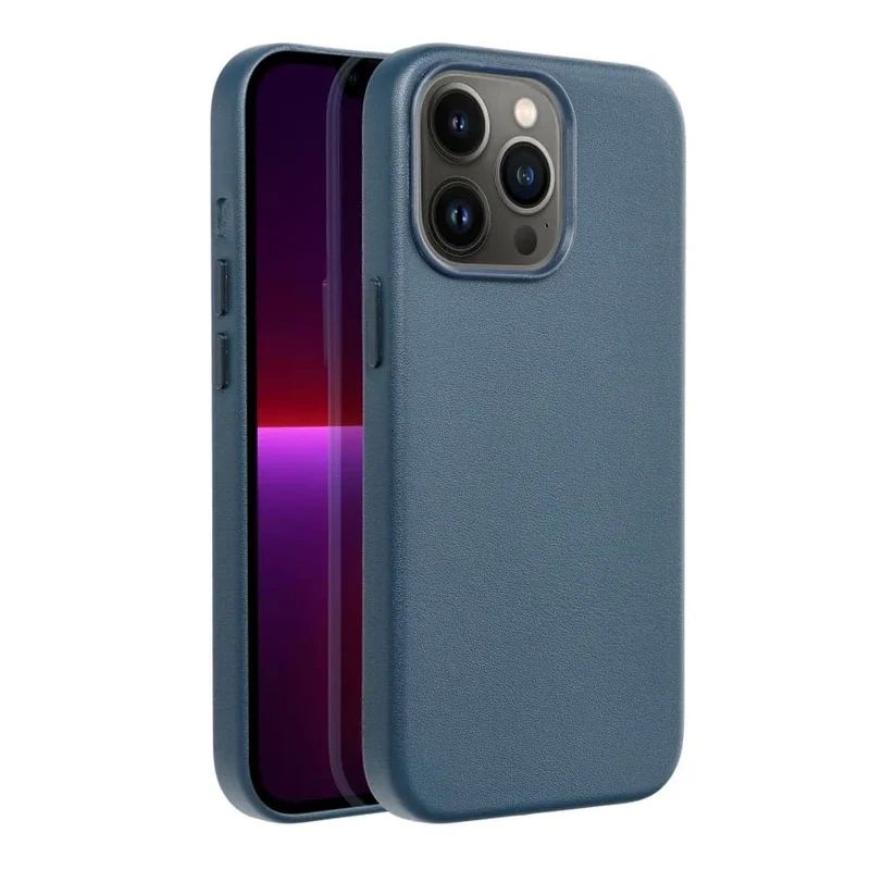 Casify Leren Hoesje met MagSafe voor de iPhone 13 Pro - Donkerblauw