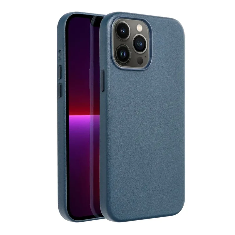 Casify Leren Hoesje met MagSafe voor de iPhone 13 Pro Max - Donkerblauw