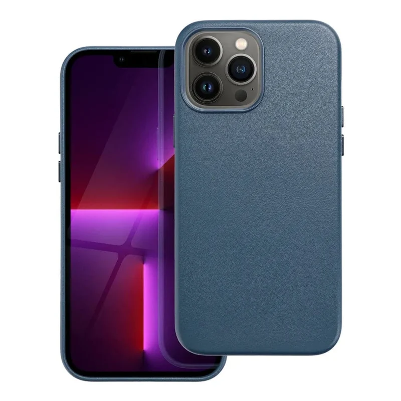 Casify Leren Hoesje met MagSafe voor de iPhone 13 Pro Max - Donkerblauw