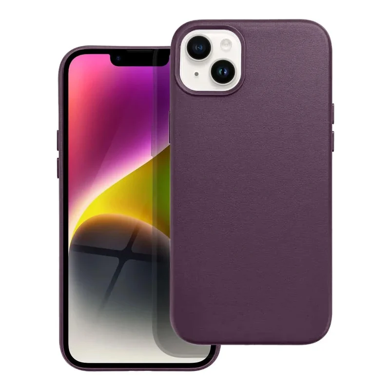 Casify Leren Hoesje met MagSafe voor de iPhone 14 Plus - Donkerpaars