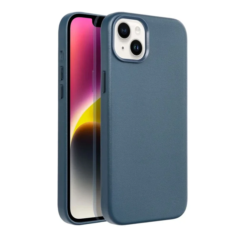 Casify Leren Hoesje met MagSafe voor de iPhone 14 Plus - Donkerblauw