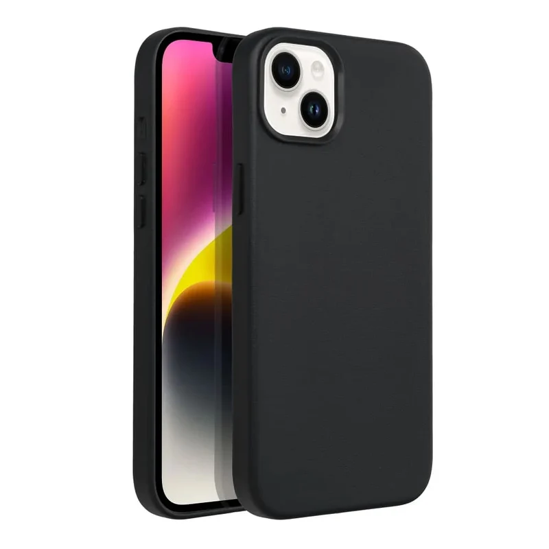 Casify Leren Hoesje met MagSafe voor de iPhone 14 Plus - Zwart