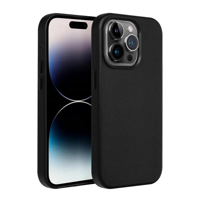 Casify Leren Hoesje met MagSafe voor de iPhone 14 Pro - Zwart