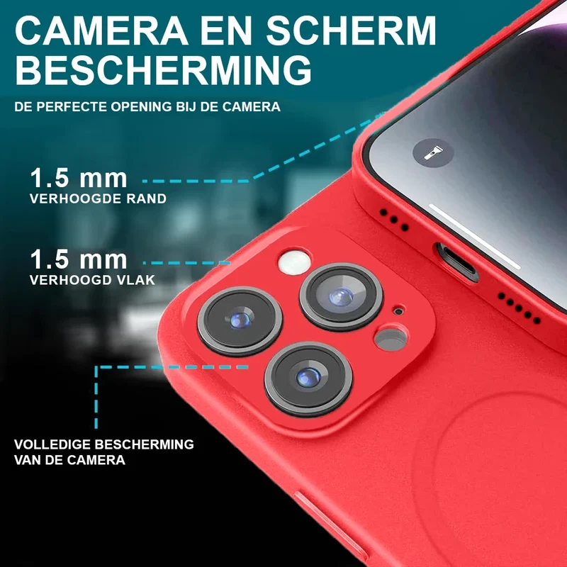 Casify Siliconen Hoesje met MagSafe voor de iPhone SE (2022 / 2020) / 8 - Rood
