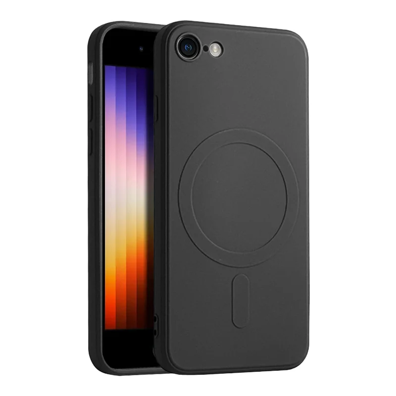 Casify Siliconen Hoesje met MagSafe voor de iPhone SE (2022 / 2020) / 8 - Zwart