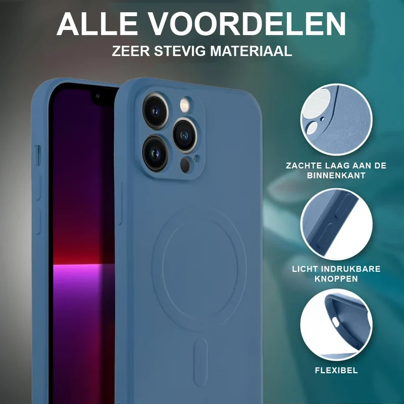 Casify Siliconen Hoesje met MagSafe voor de iPhone 11 - Blauw