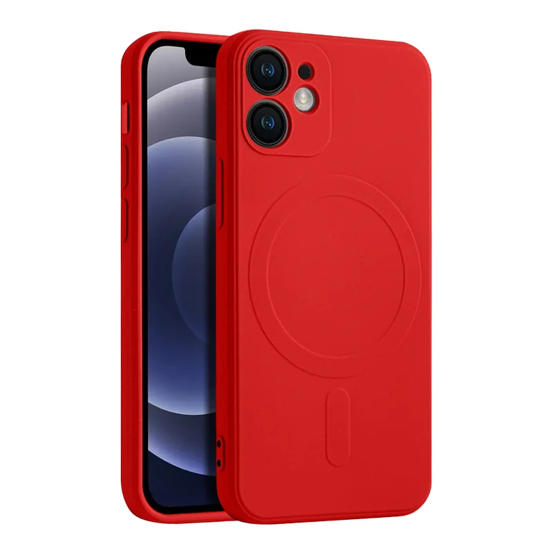 Casify Siliconen Hoesje met MagSafe voor de iPhone 12 Mini - Rood