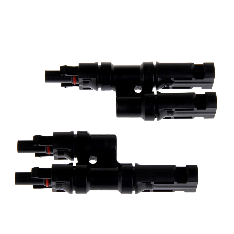 Vktech 1Pair Solar Panel Cable Branch Connector Coupler Combiner