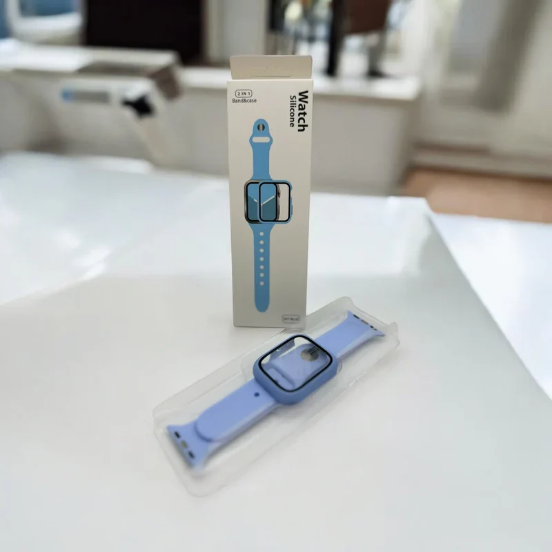 Watch Silicon 2 IN 1 Band&Case For Apple Watch (42m/light blue)