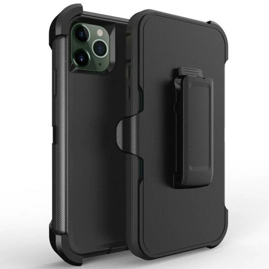 Defender Case w/ Clip For iPhone 11 Pro Max (black)