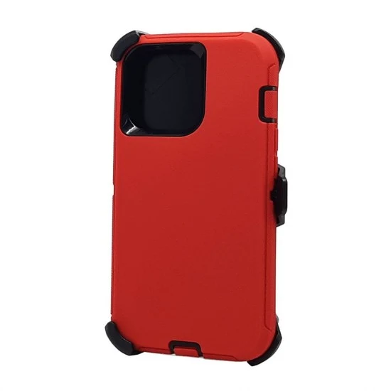 Defender Case w/ Clip For iPhone 12 /12 Pro (red)