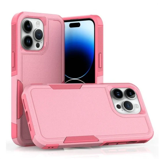 Traveler Hybrid Case For iPhone 15 Plus (pink)