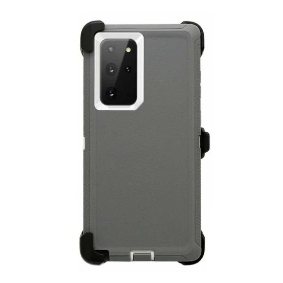 Defender Case w/ Clip For Samsung S20 Ultra (grey+white)