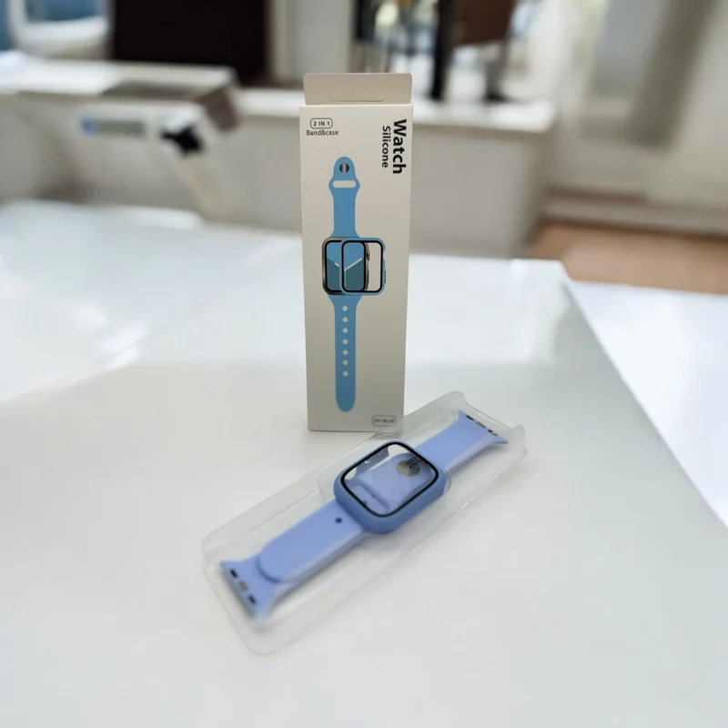 Watch Silicon 2 IN 1 Band&Case For Apple Watch (44m/light blue)