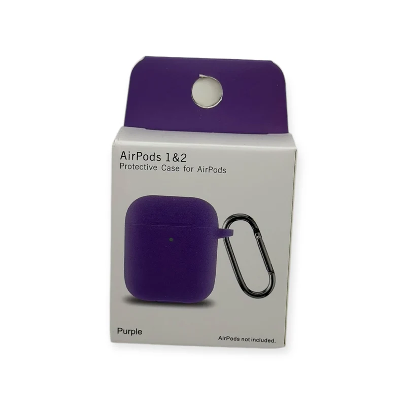 AIRPODS 1&2 NEW SILICONE CASE(Purple)
